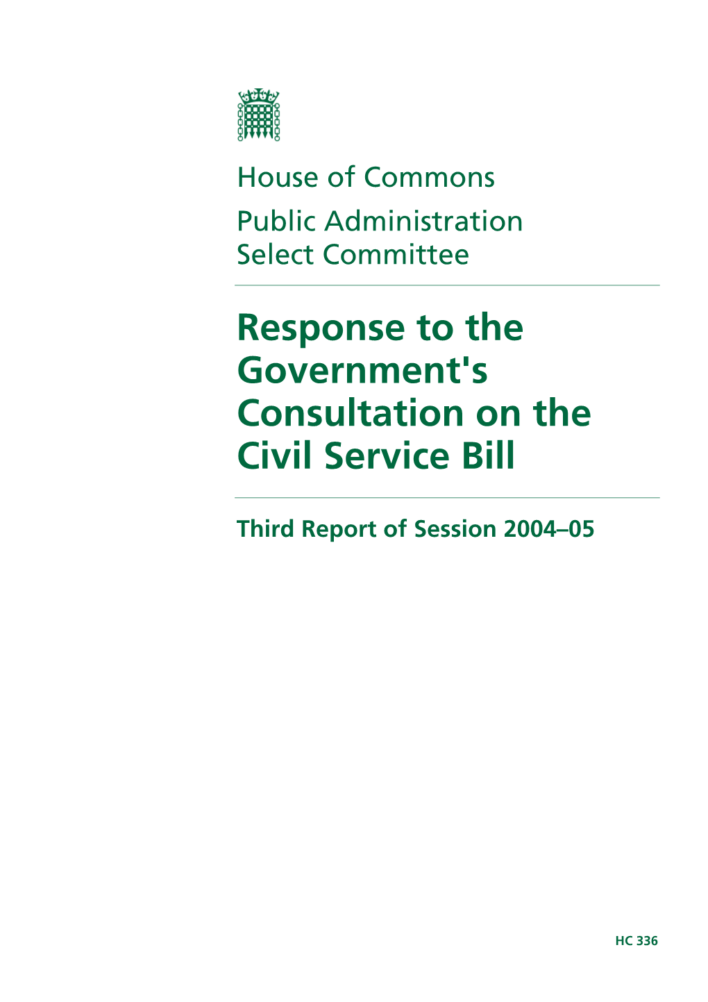 Response to the Government's Consultation on the Civil Service Bill