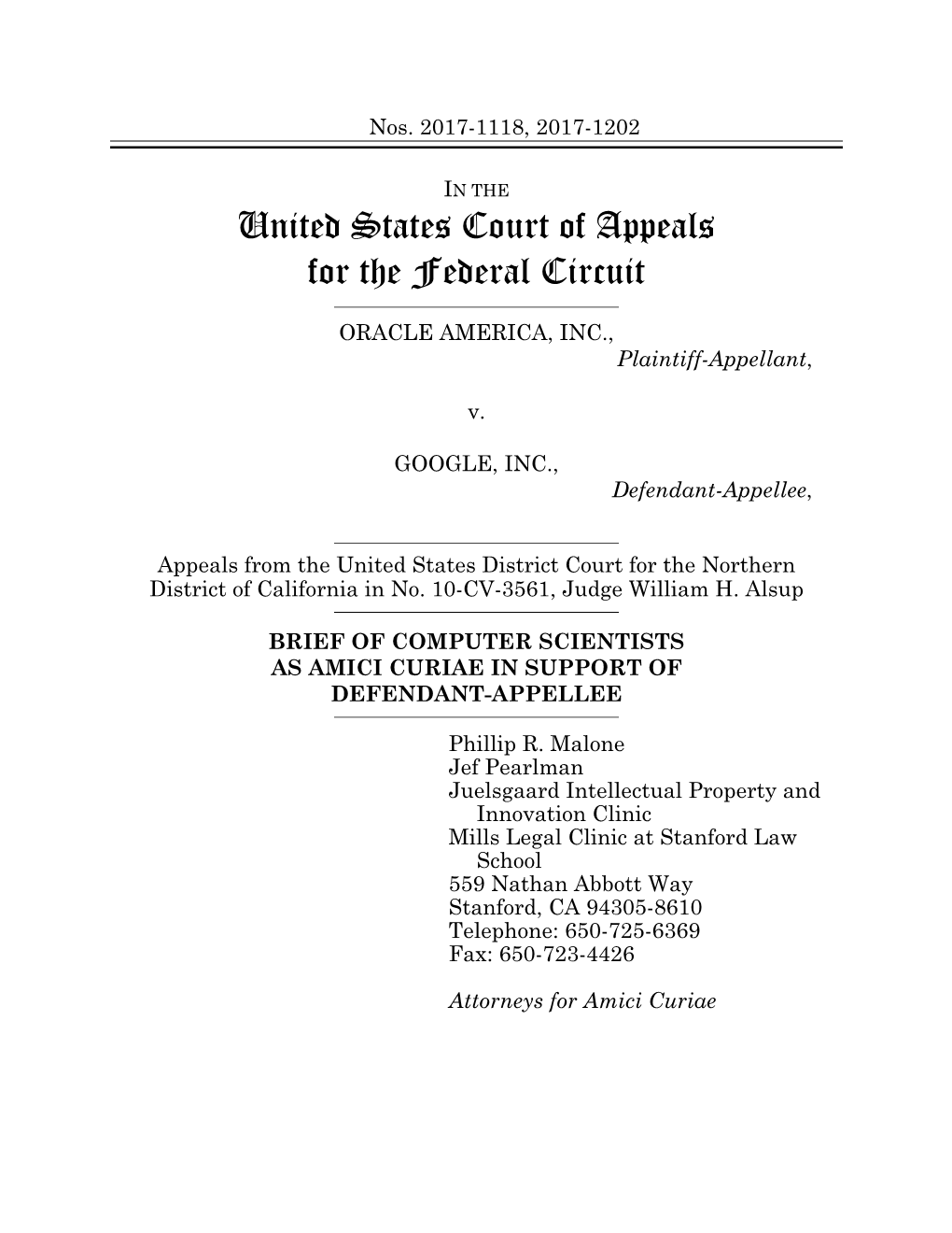 Amicus Brief in the Prior Appeal of This Case, Arguing That Apis Are Not Copyrightable