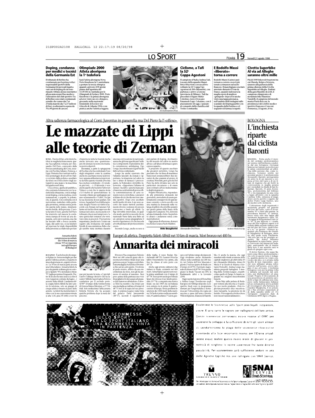 Le Mazzate Di Lippi Alle Teorie Di Zeman