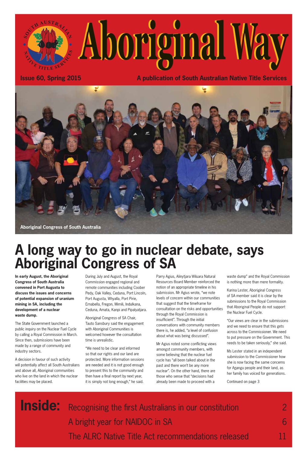 A Long Way to Go in Nuclear Debate, Says Aboriginal Congress of SA