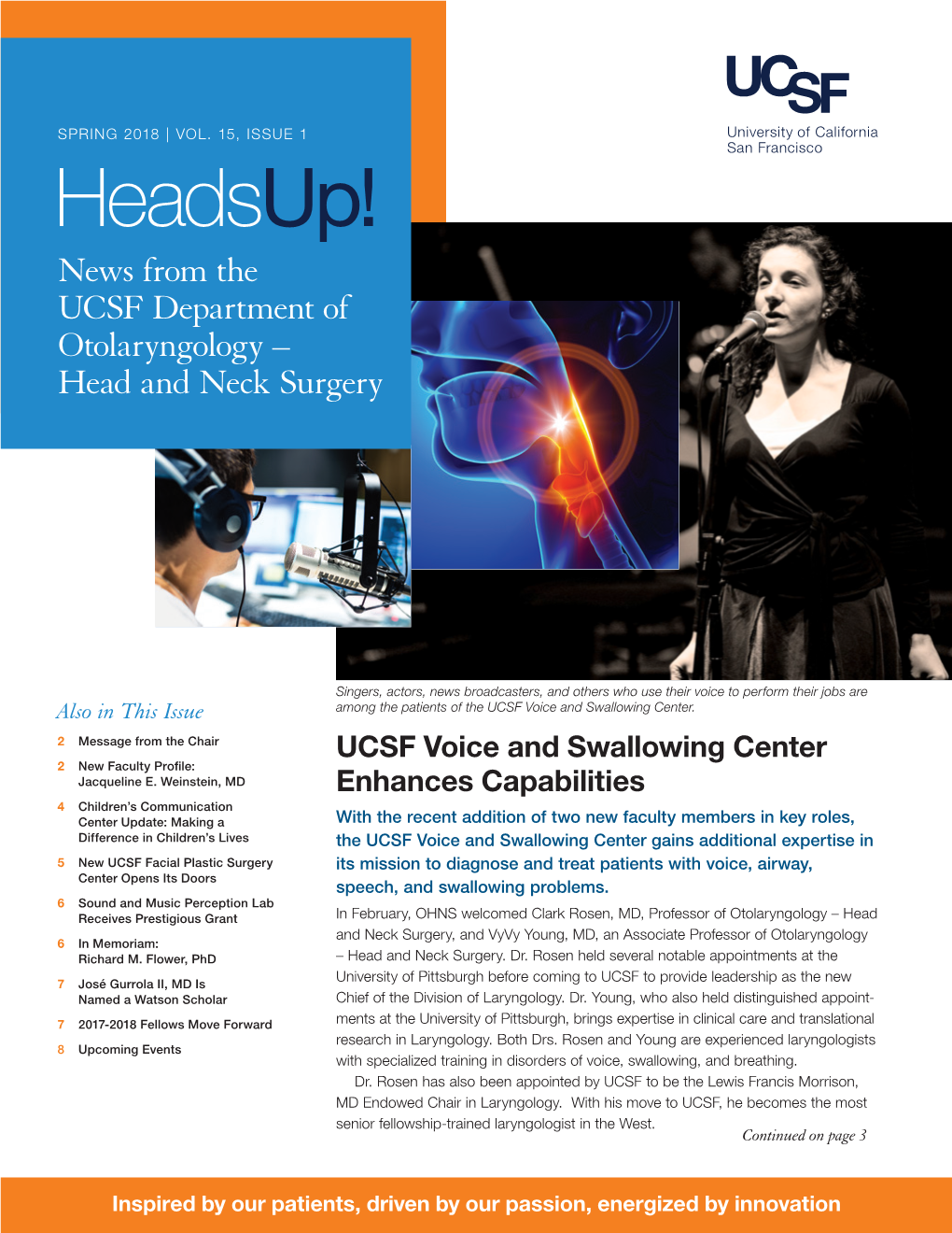 Headsup! News from the UCSF Department of Otolaryngology – Head and Neck Surgery