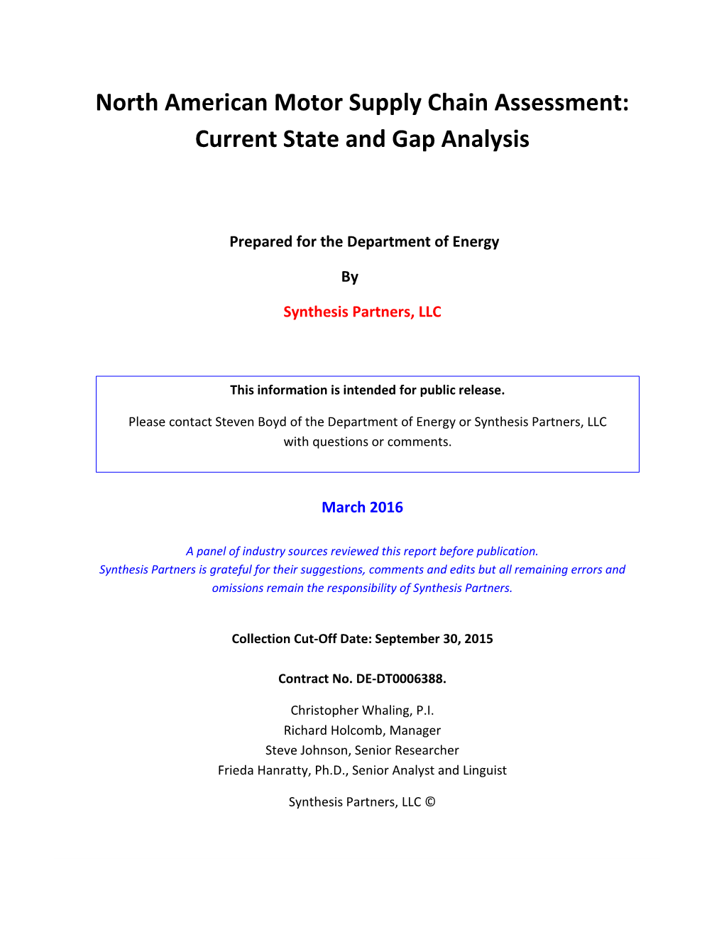 NA Motors Supply Chain Analysis