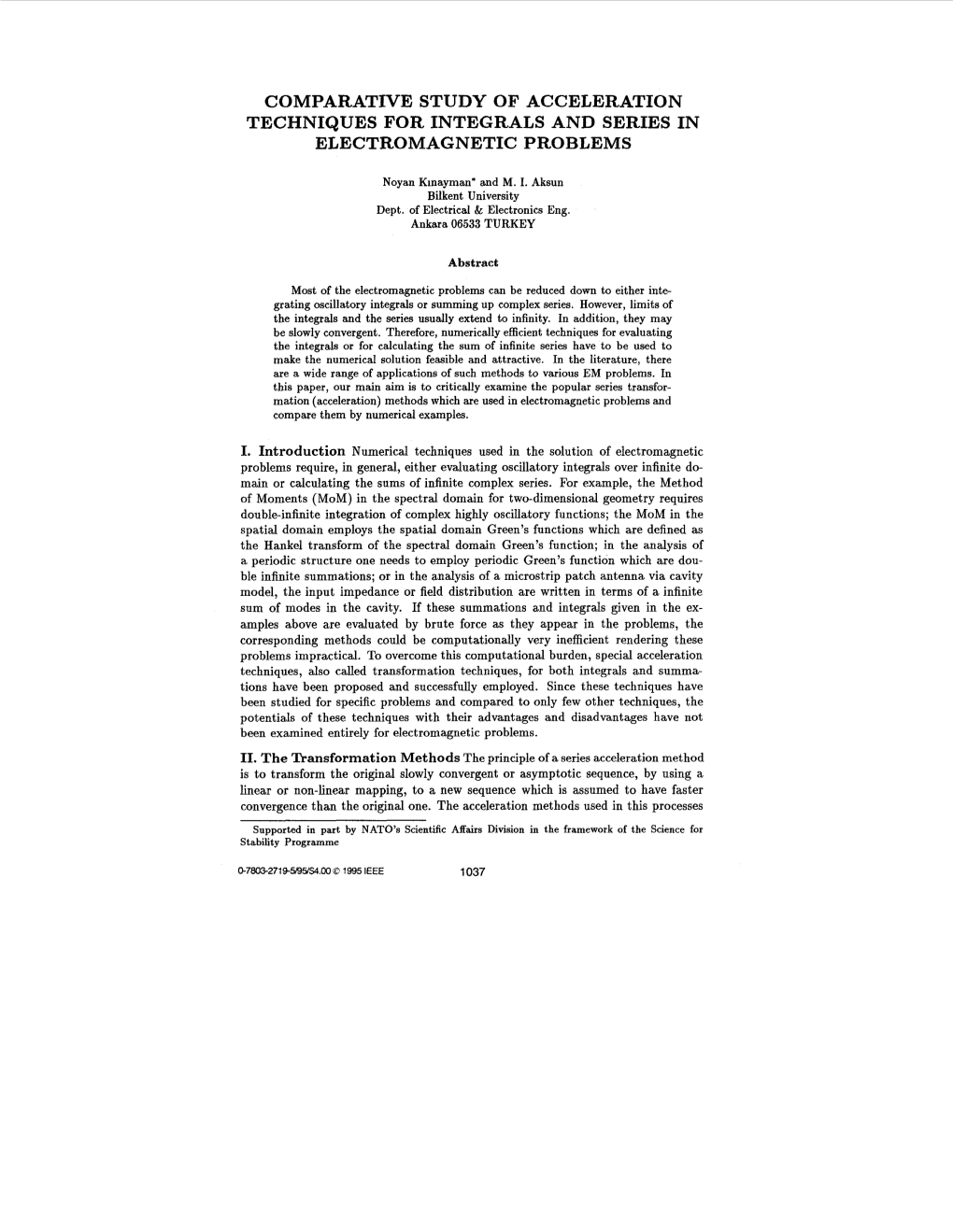 Comparative Study of Acceleration Techniques for Integrals and Series in Electromagnetic Problems