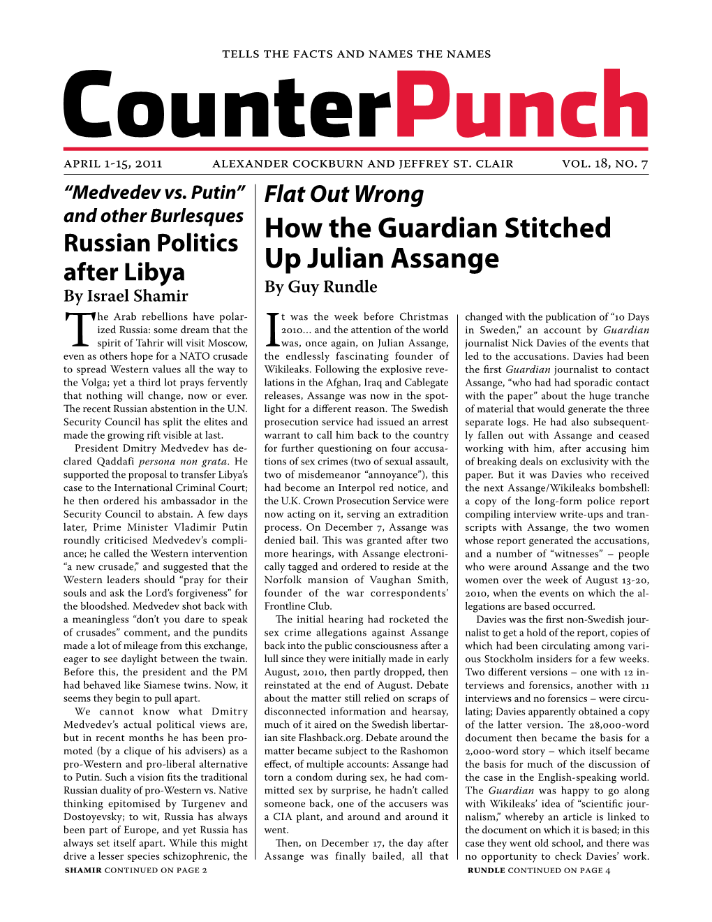 How the Guardian Stitched up Julian Assange