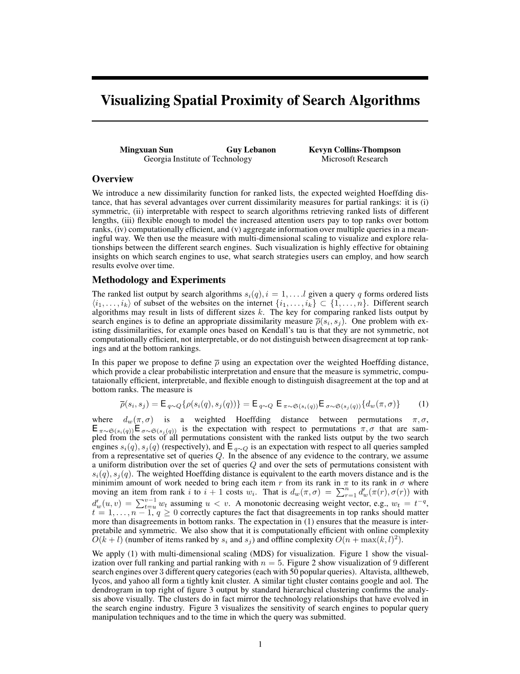 Visualizing Spatial Proximity of Search Algorithms