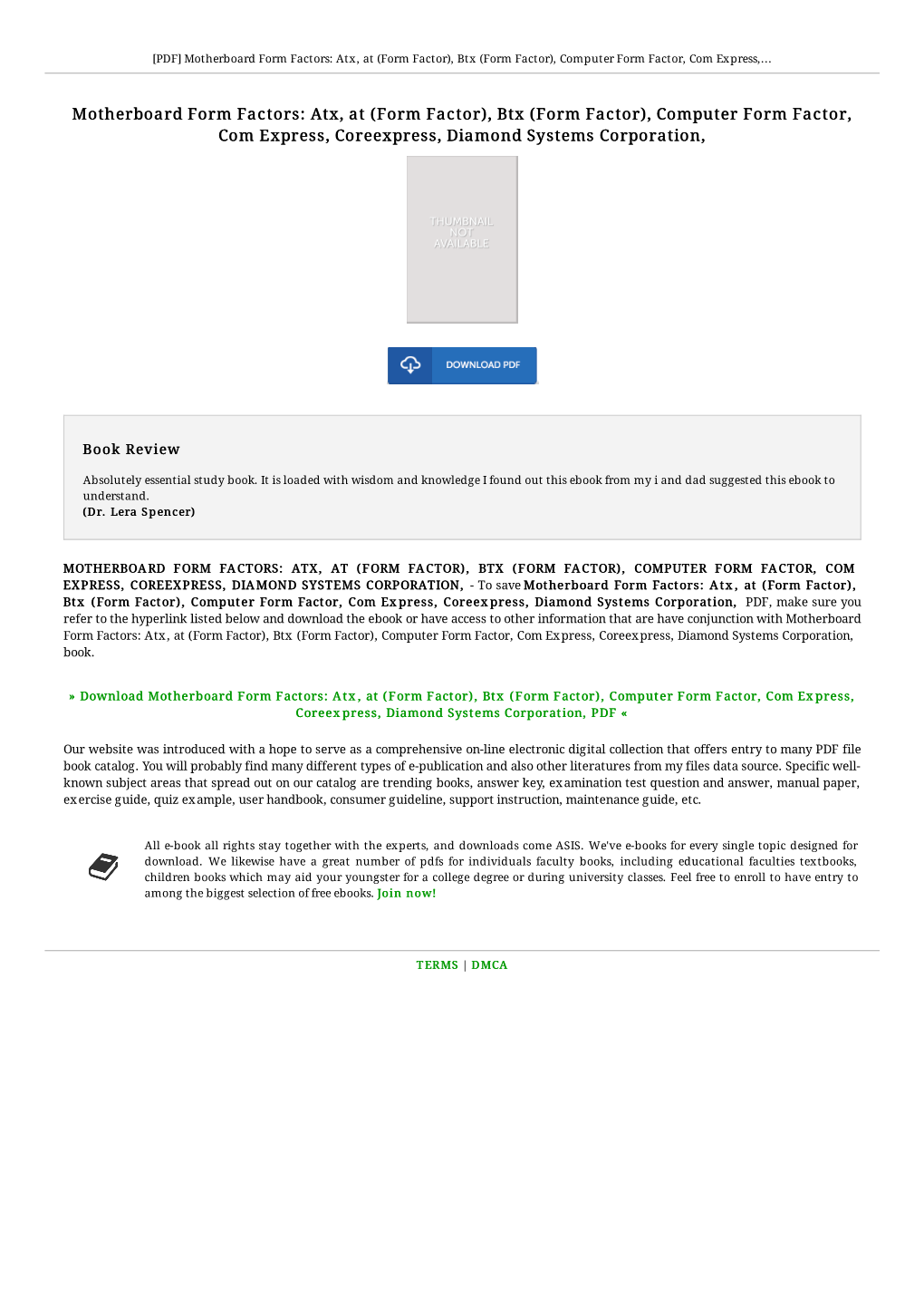 Read PDF &lt; Motherboard Form Factors: Atx, at (Form Factor), Btx