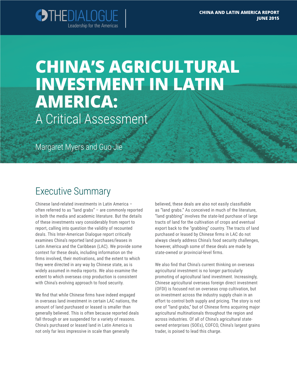 China's Agricultural Investment in Latin America