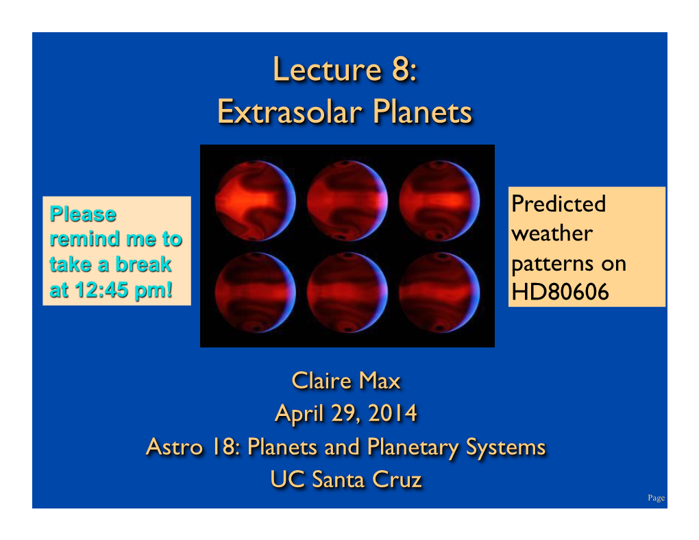 Extrasolar Planets