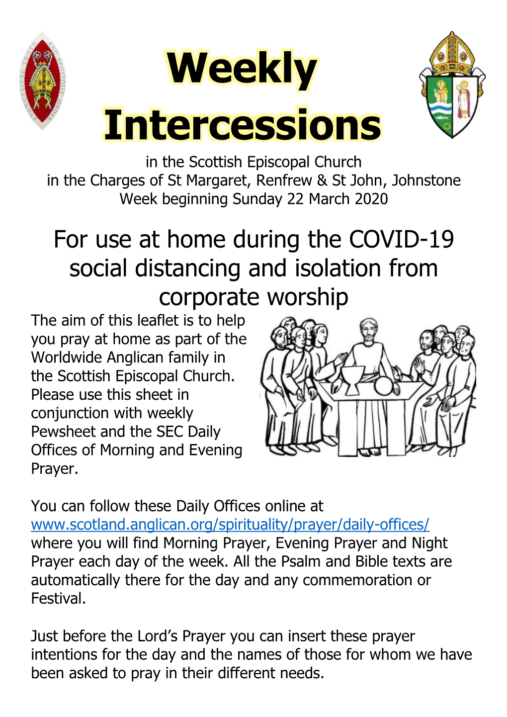 Weekly Intercessions