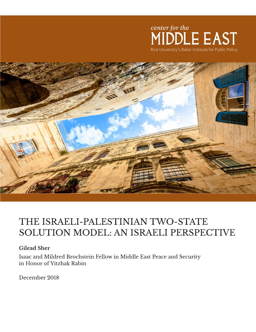 The Israeli-Palestinian Two-State Solution Model: an Israeli Perspective