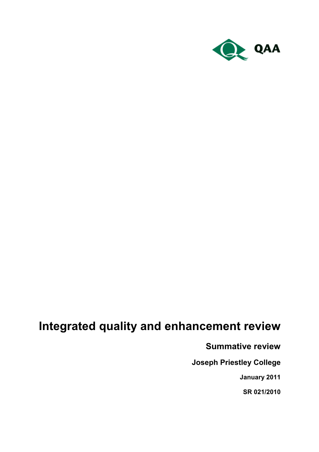 Integrated Quality and Enhancement Review