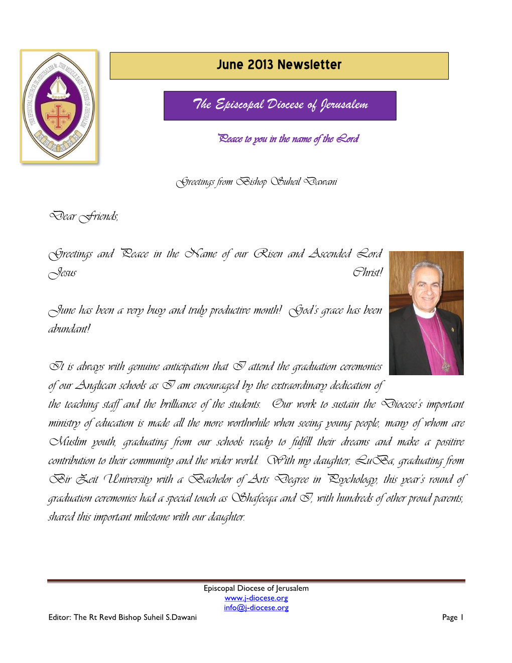 June 2013 Newsletter