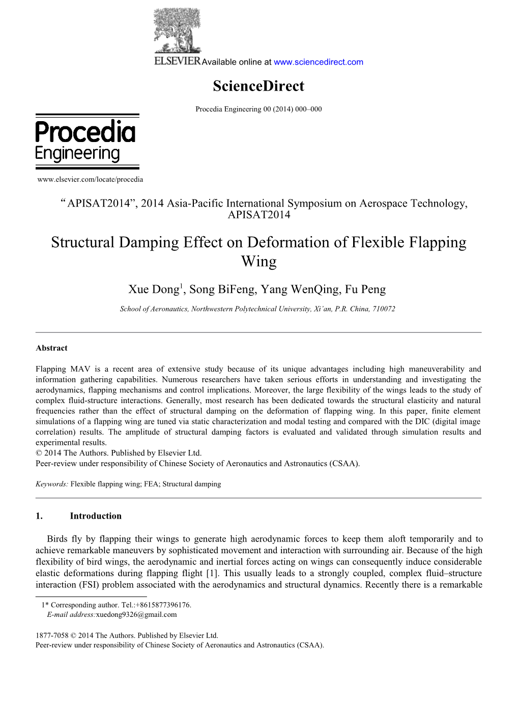 Xue Dong / Procedia Engineering 00 (2014) 000 000 7