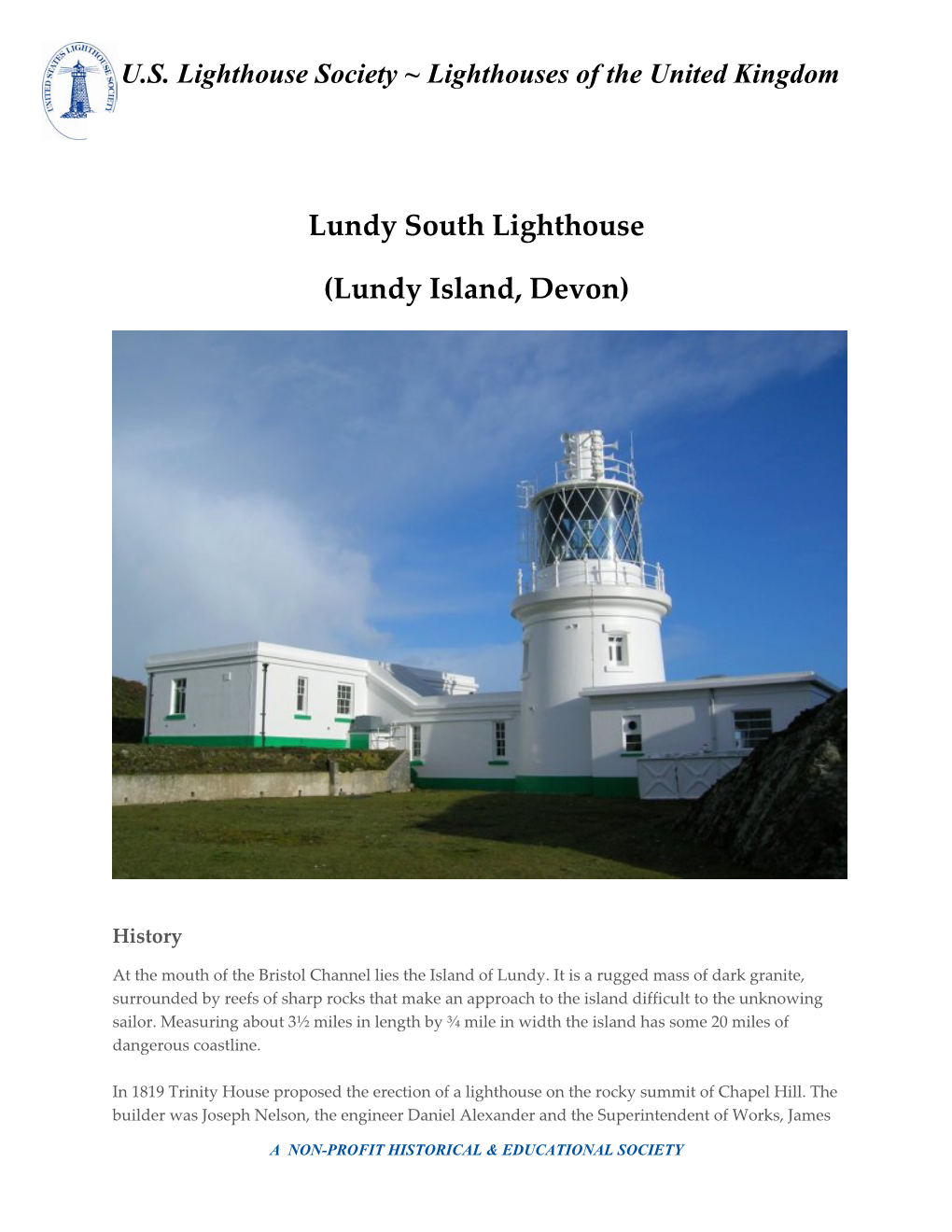 Lundy South Lighthouse (Lundy Island, Devon)