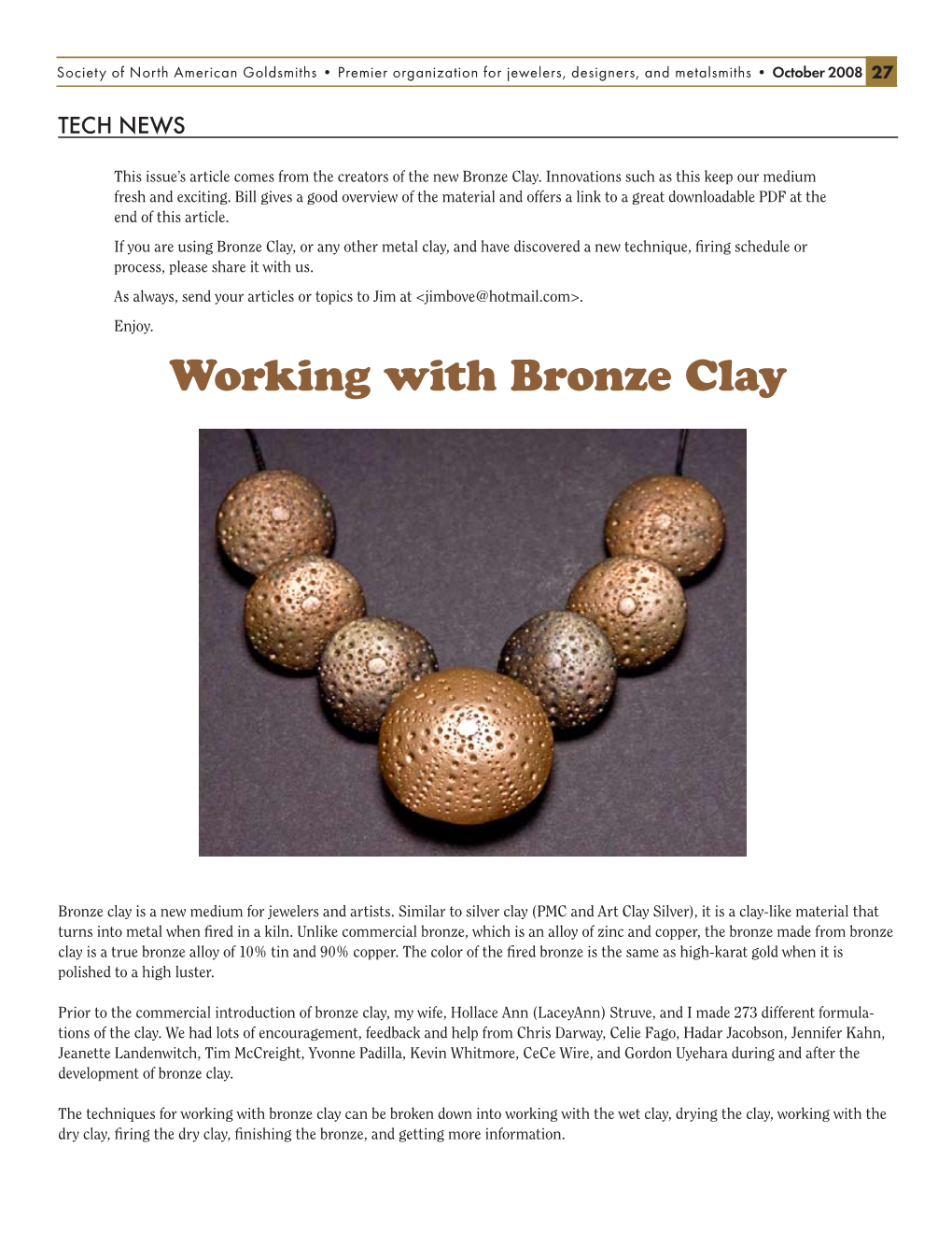 Working with Bronze Clay