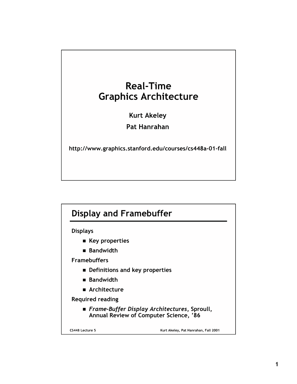 Real-Time Graphics Architecture