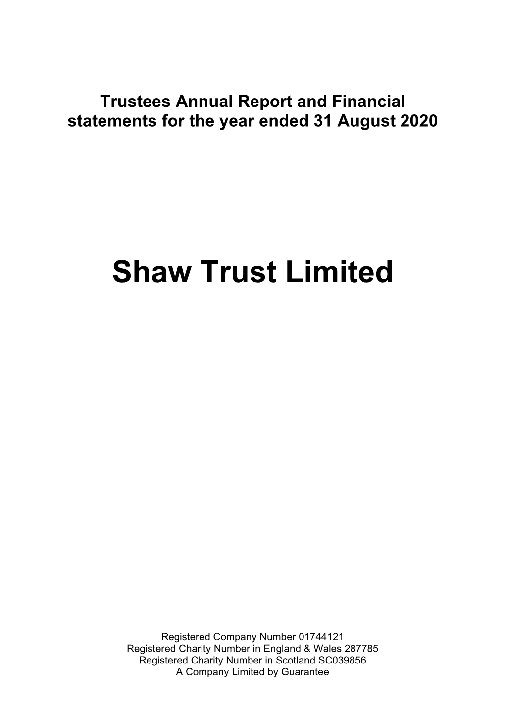 Shaw Trust Limited