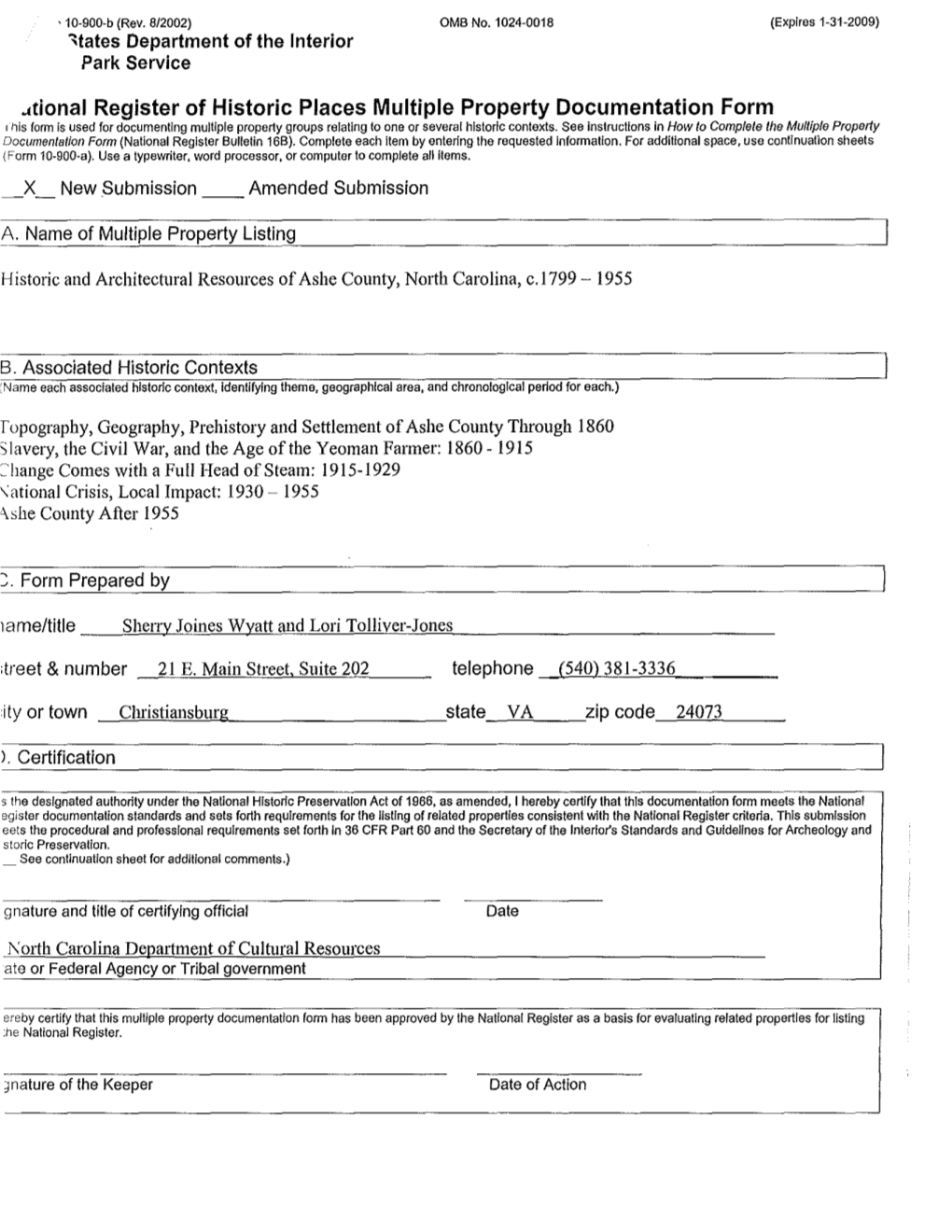 Itional Register of Historic Places Multiple Property