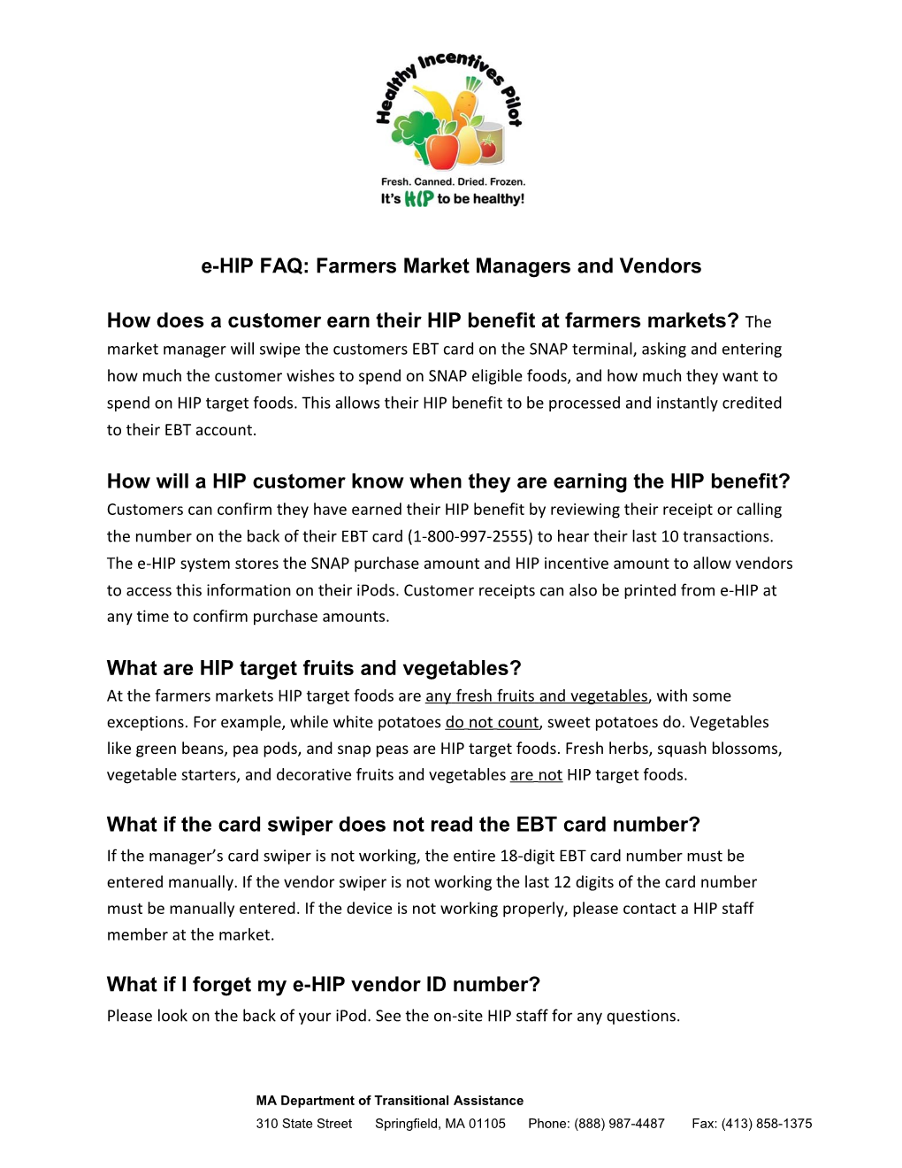 Managers and Vendors Ehip FAQ Final