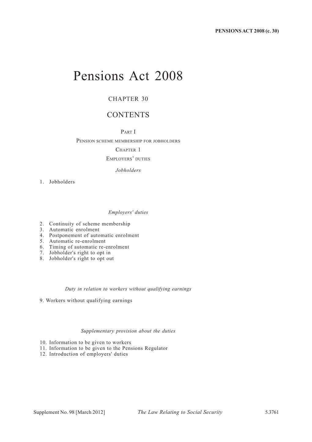 PENSIONS ACT 2008 (C