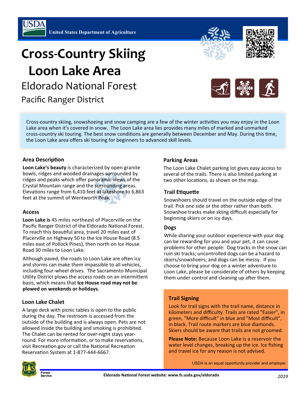 Cross-Country Skiing Loon Lake Area