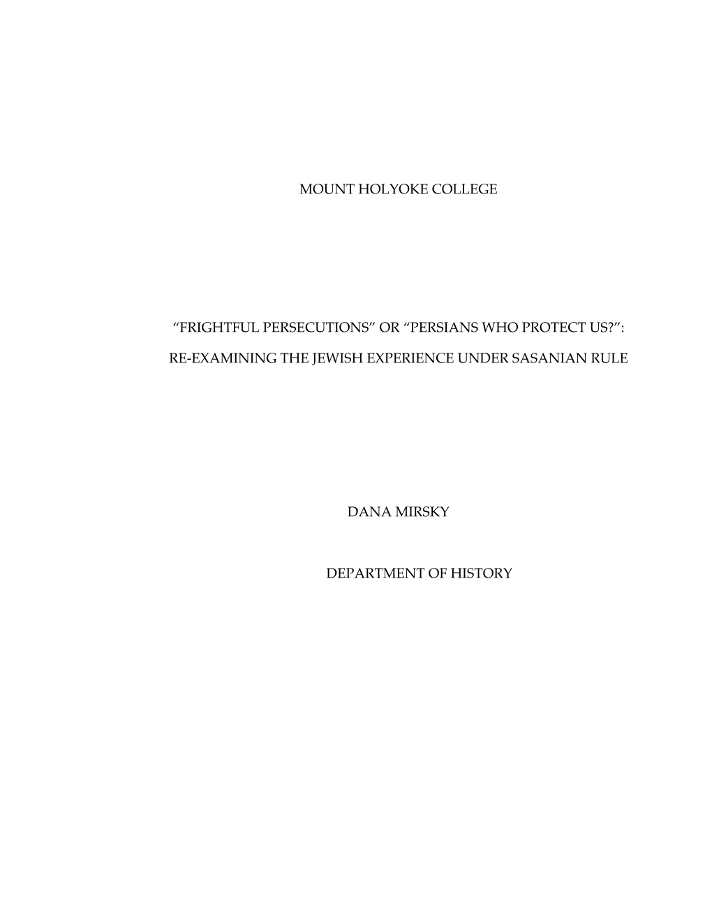 Honors Thesis