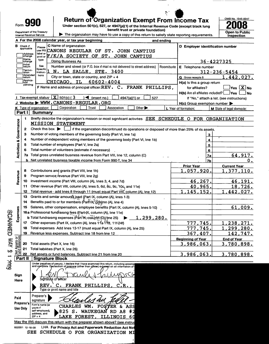 Return of Organization Exempt from Income Tax Z