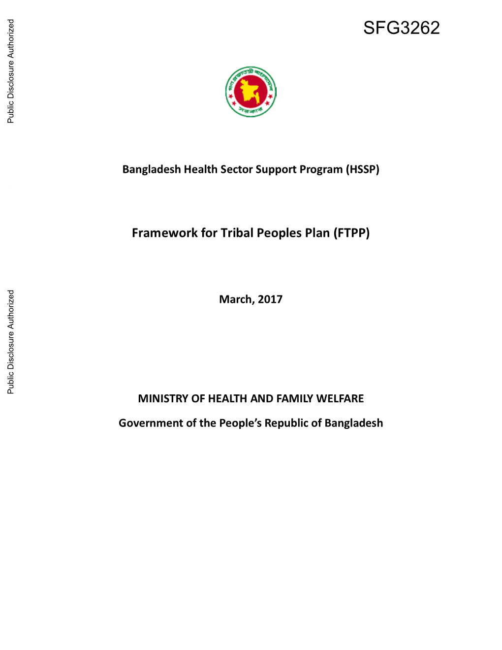 Bangladesh Health Sector Support Program (HSSP)