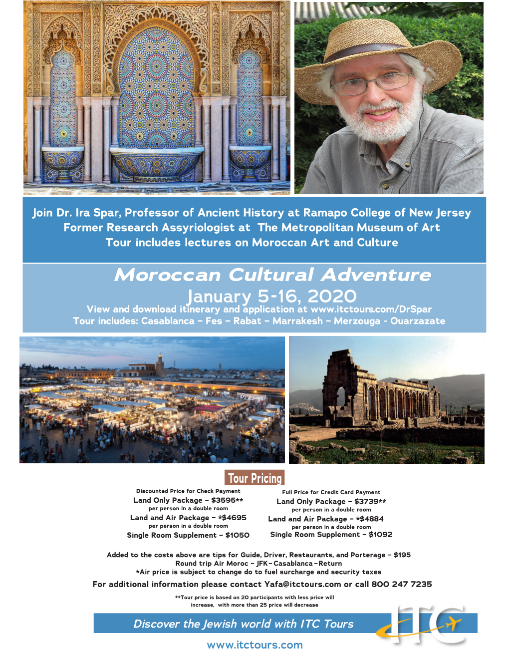 Moroccan Cultural Adventure January 5-16, 2020