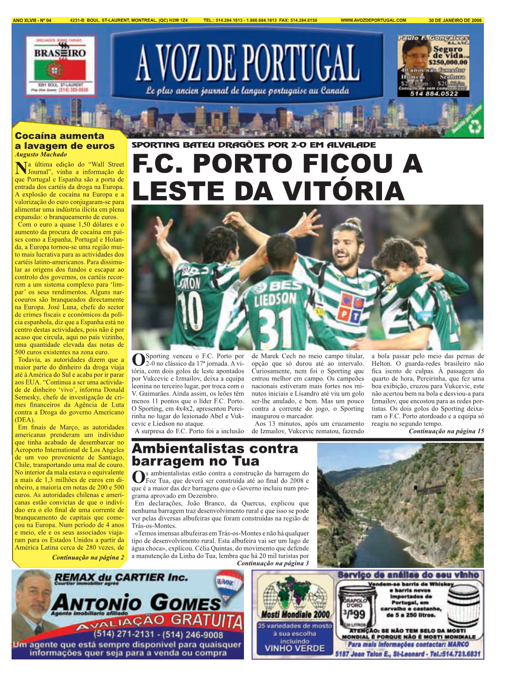 F.C. Porto Ficou a Leste Da Vitória