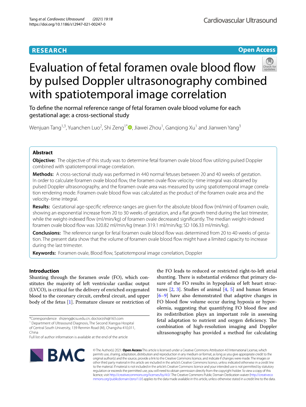 Evaluation of Fetal Foramen Ovale Blood Flow by Pulsed Doppler