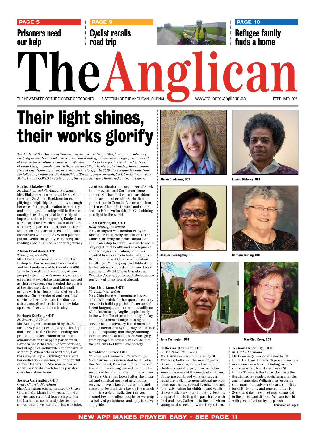 Read the February Issue of the Anglican