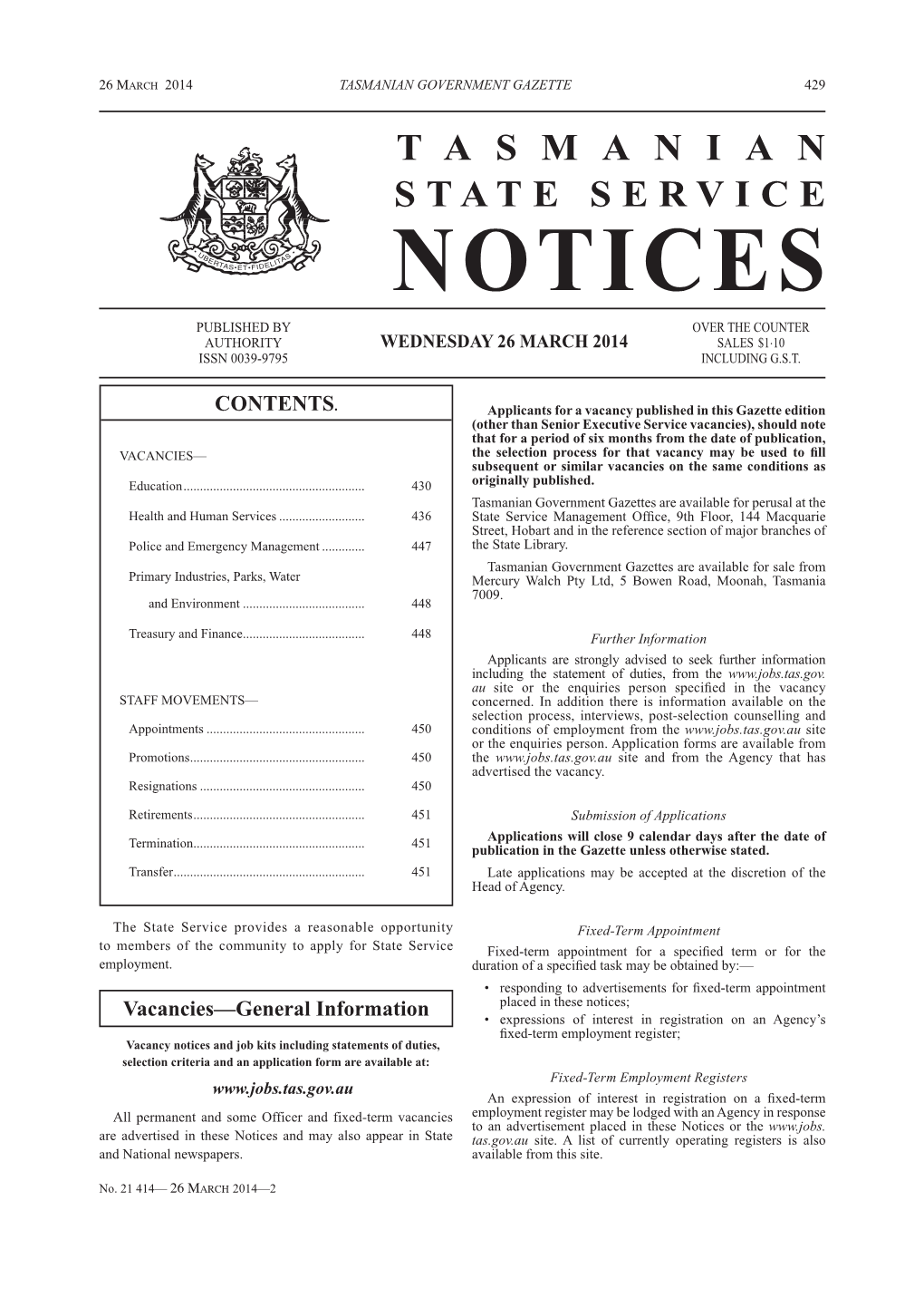 State Service Notices 21414