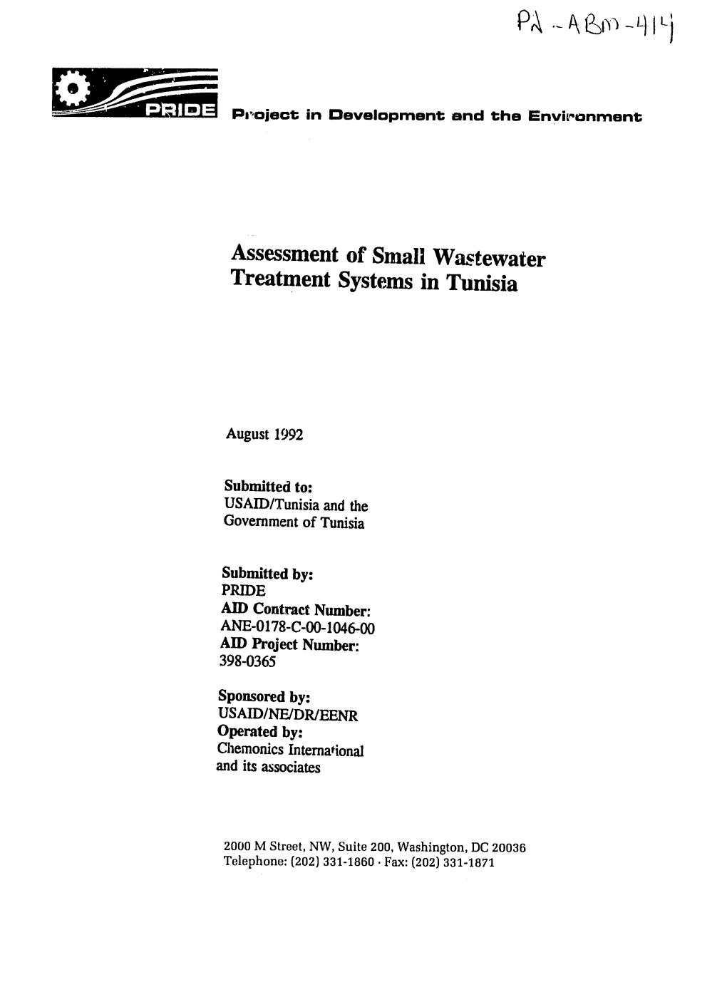 Assessment of Small Wastewater Treatment Systems in Tunisia