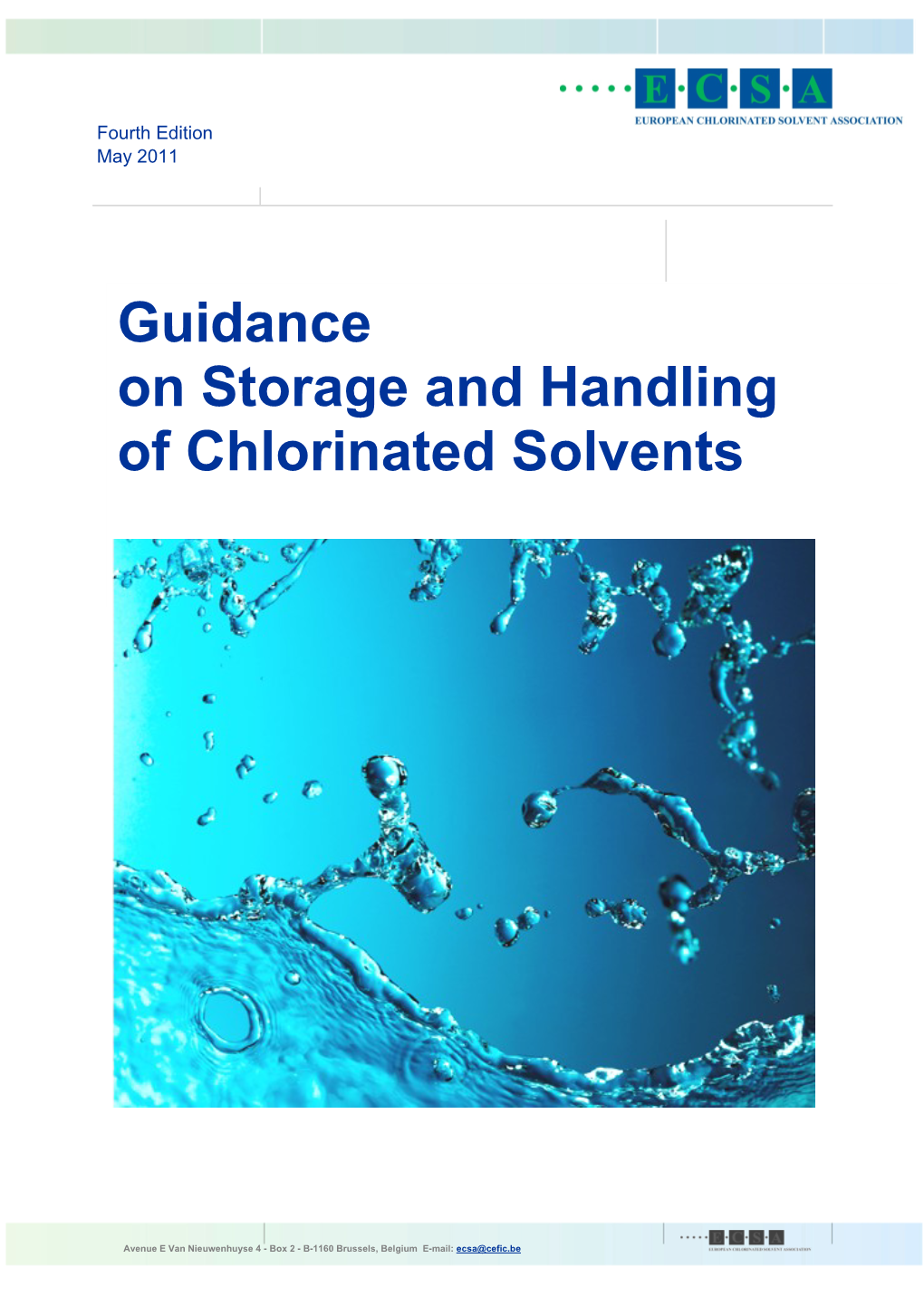 Guidance on Storage and Handling of Chlorinated Solvents