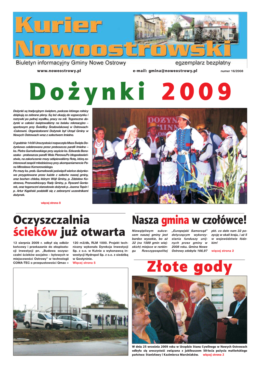 Dożynki 2009 Dożynki Są Tradycyj- Roczni Starostowie Dożynek P