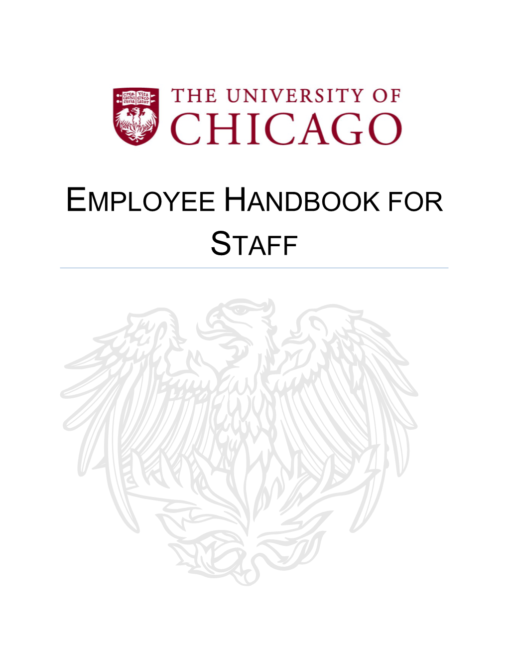 Employee Handbook for Staff