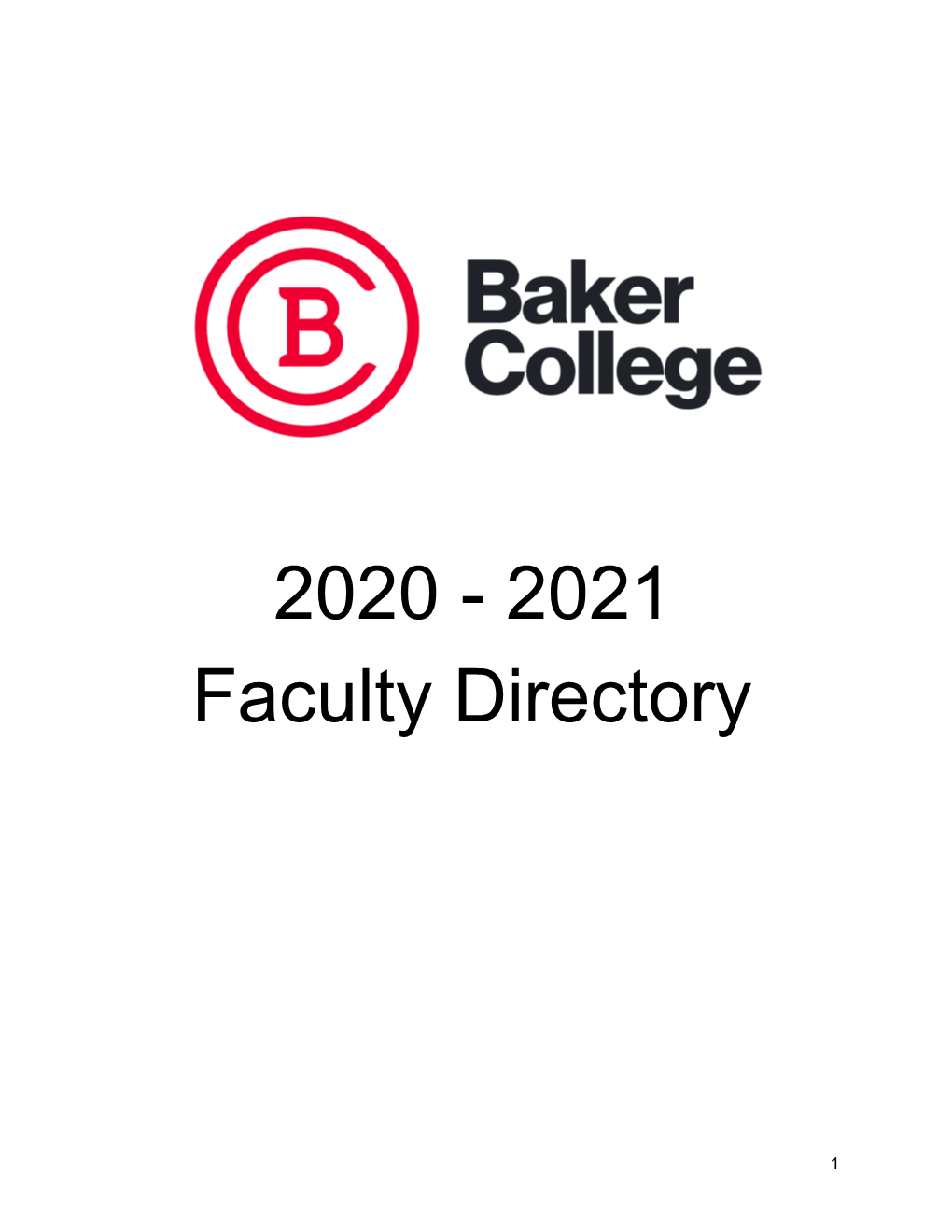 2020-2021 Faculty Directory