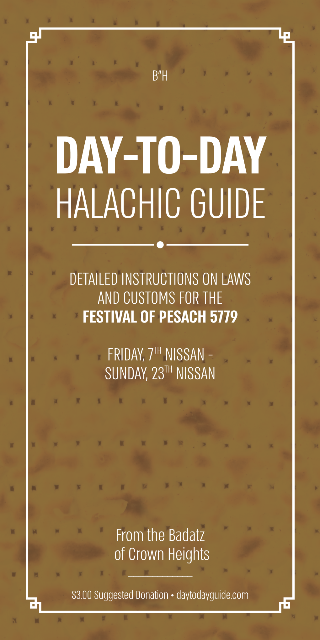 Pesach Day by Day Guide English 5779