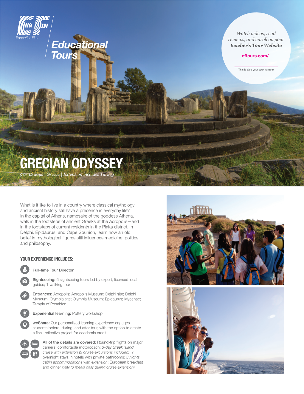 Grecian Odyssey Tour Itinerary