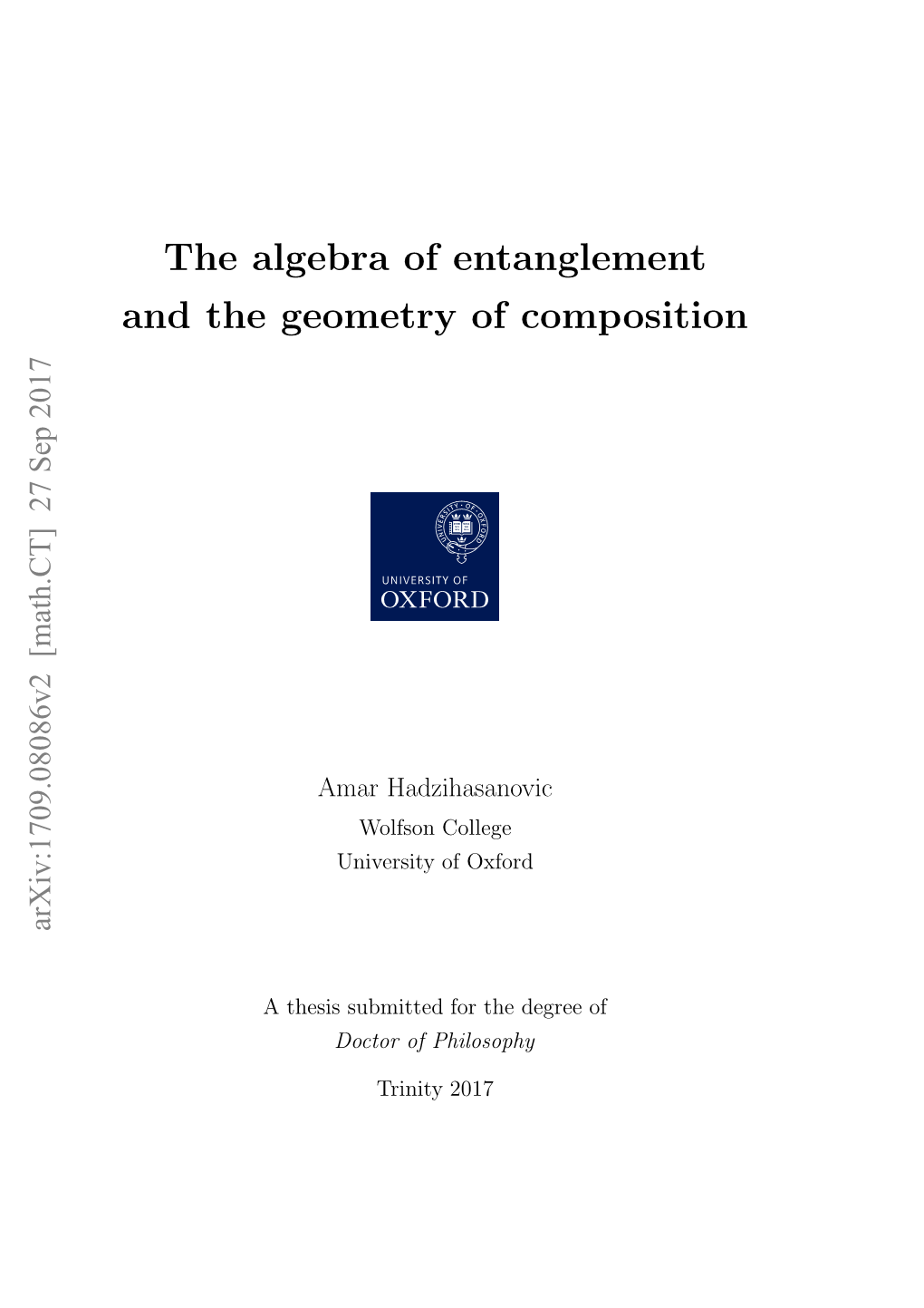 The Algebra of Entanglement and the Geometry of Composition