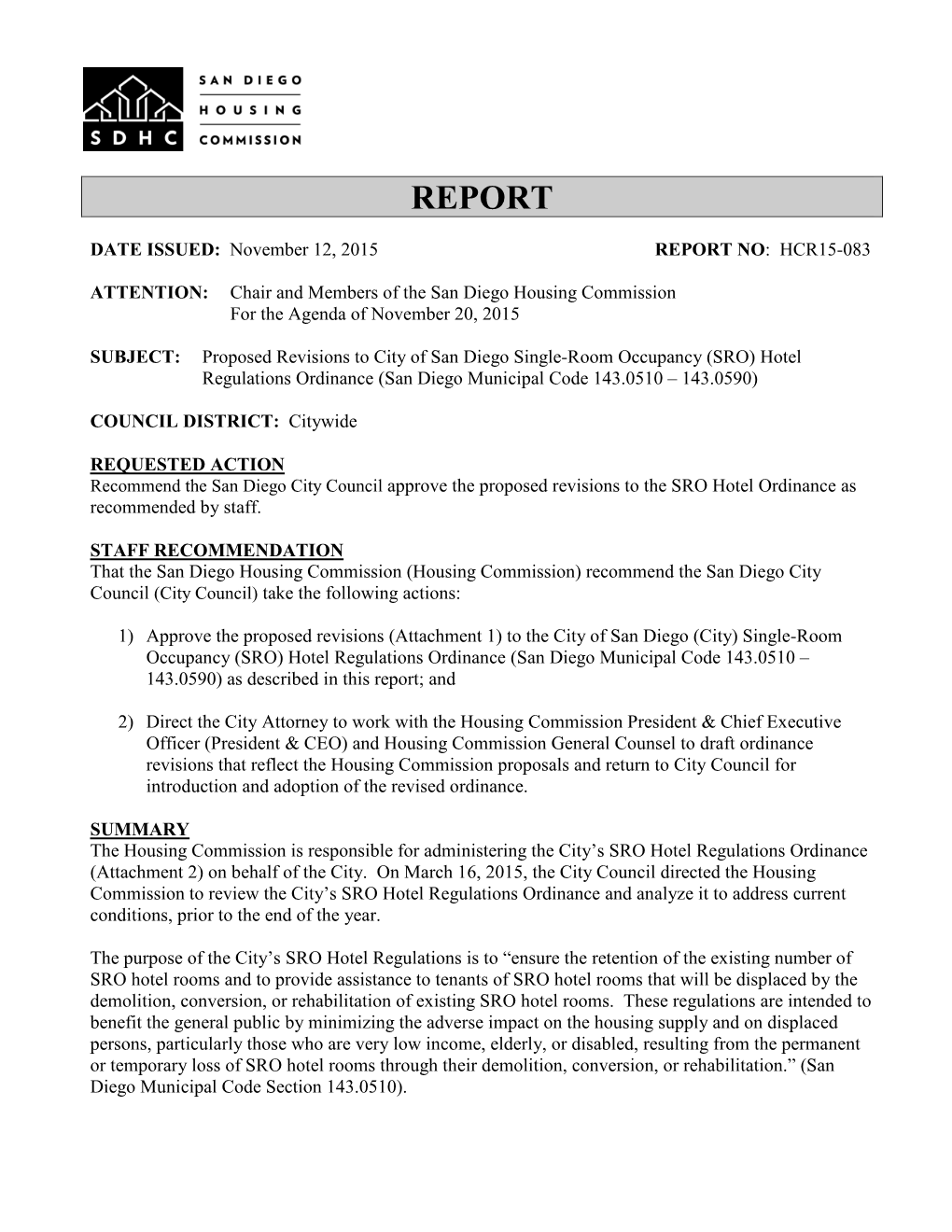 HC Report Template