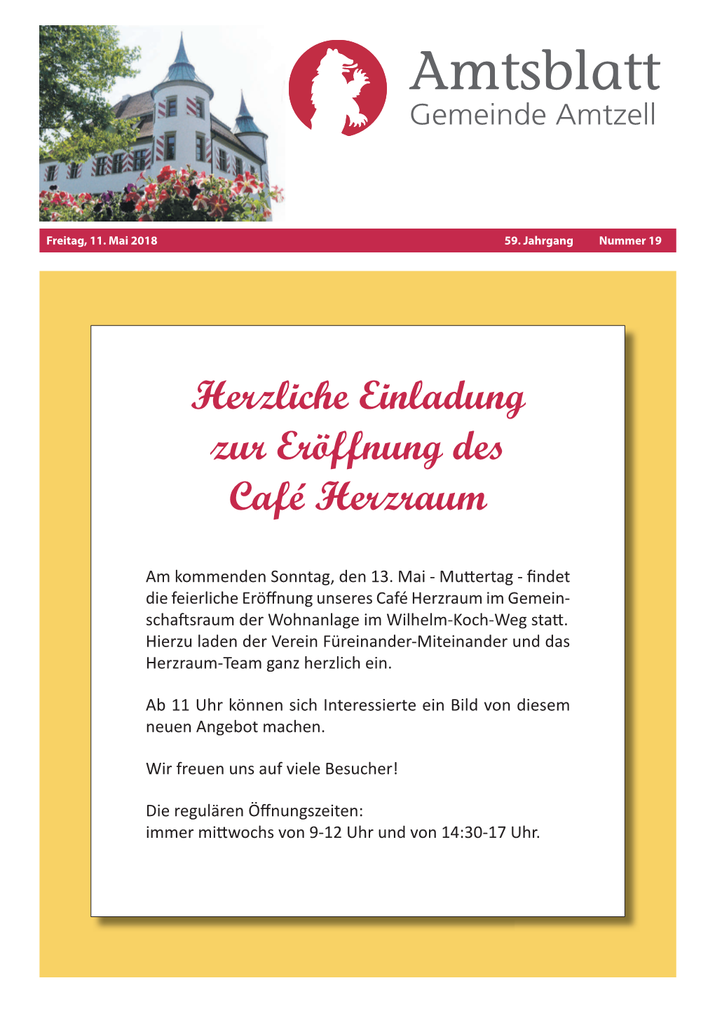 Herzliche Einladung Zur Eröffnung Des Café Herzraum