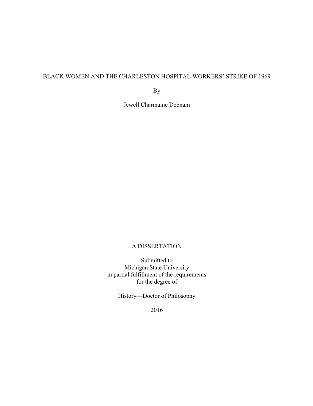 Black Women and the Charleston Hospital Workers’ Strike of 1969