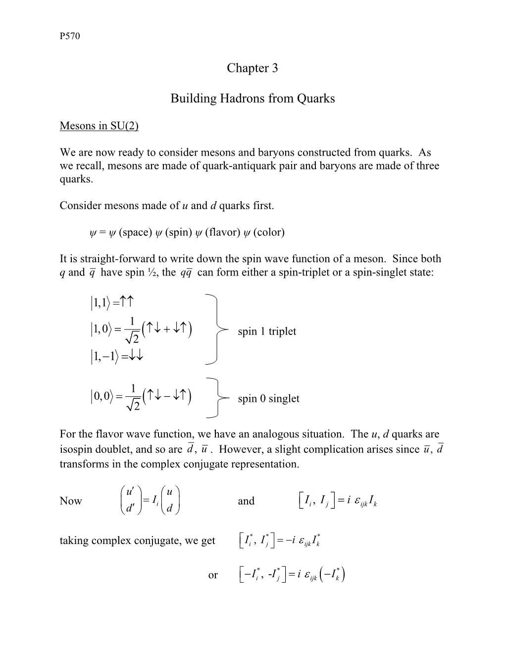 Chapter 3 Building Hadrons from Quarks