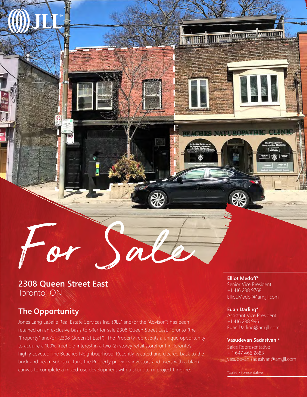 The Opportunity 2308 Queen Street East Toronto, ON