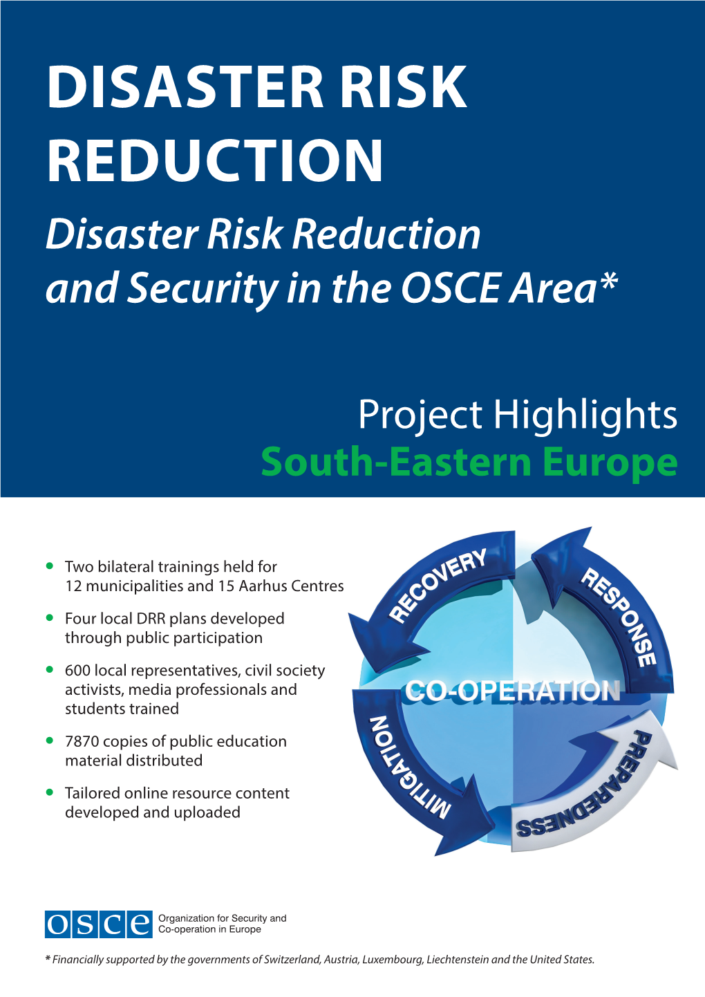 Disaster Risk Reduction Disaster Risk Reduction and Security in the OSCE Area*