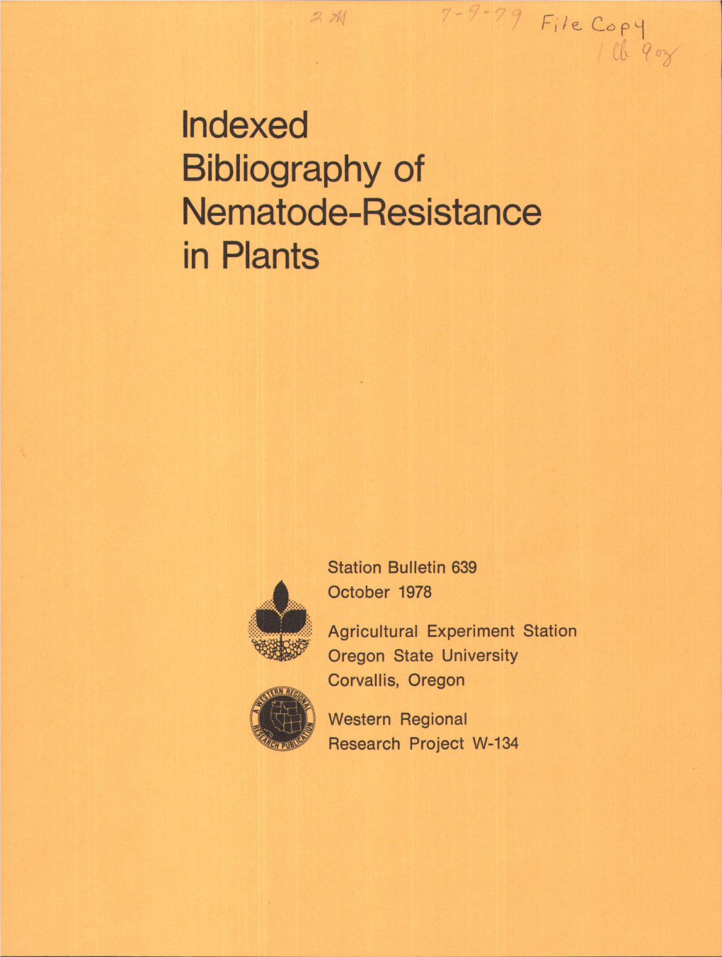 Bibliography of Nematode-Resistance in Plants