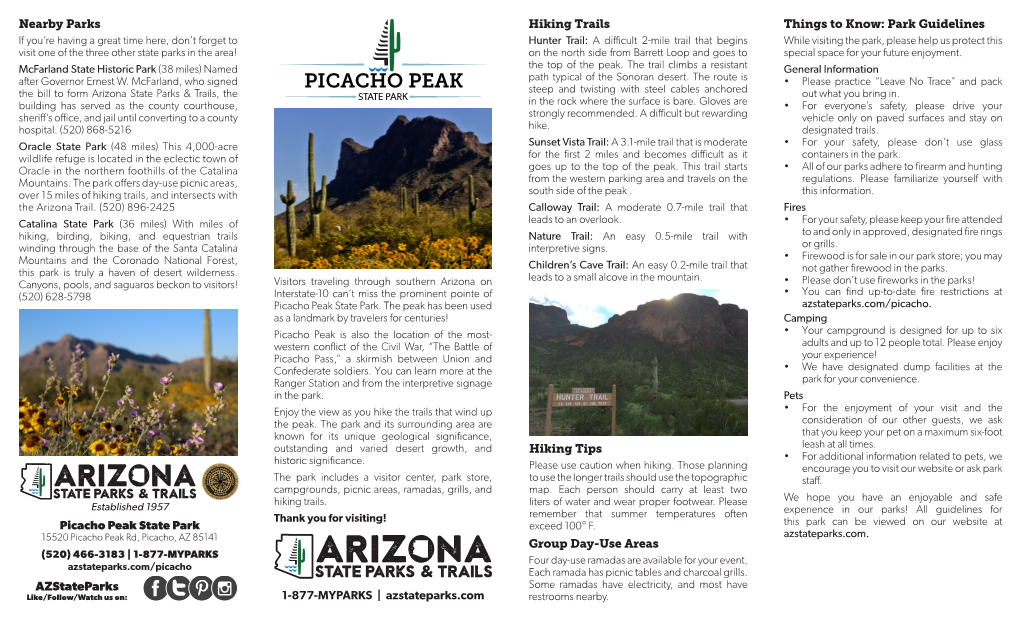 PICACHO PEAK Path Typical of the Sonoran Desert