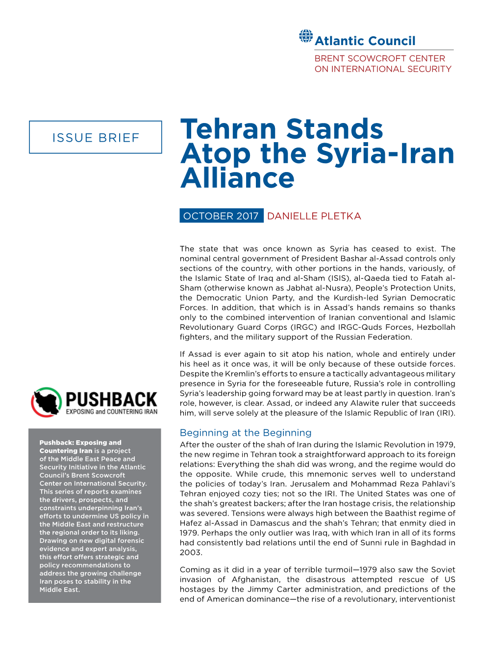 Tehran Stands Atop the Syria-Iran Alliance